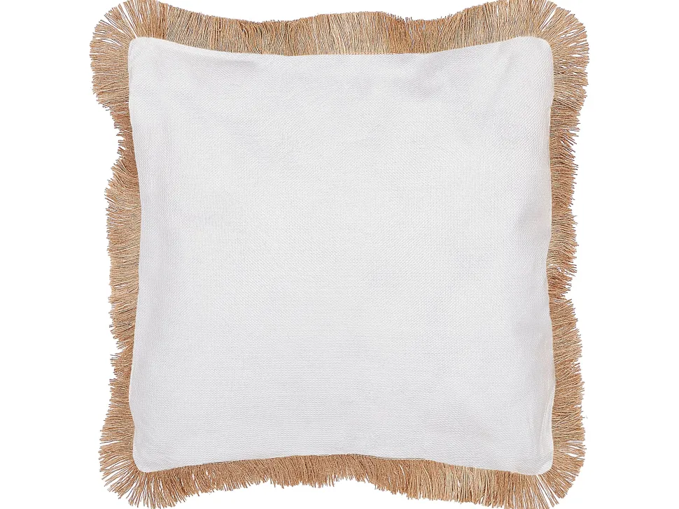 Dekokissen Mit Fransen Beige / Schwarz 45 X 45 Cm Agrimony