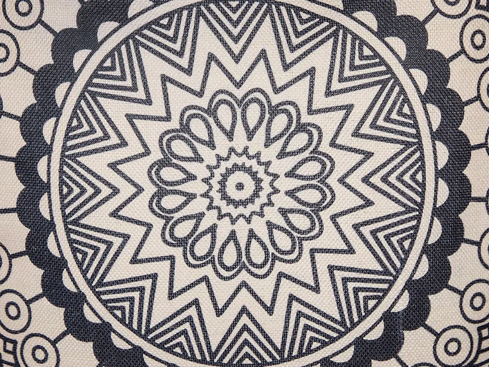Dekokissen Mit Fransen Beige / Schwarz 45 X 45 Cm Agrimony