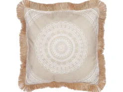 Dekokissen Mit Fransen Beige / Weis 45 X 45 Cm 2Er Set Agrimony