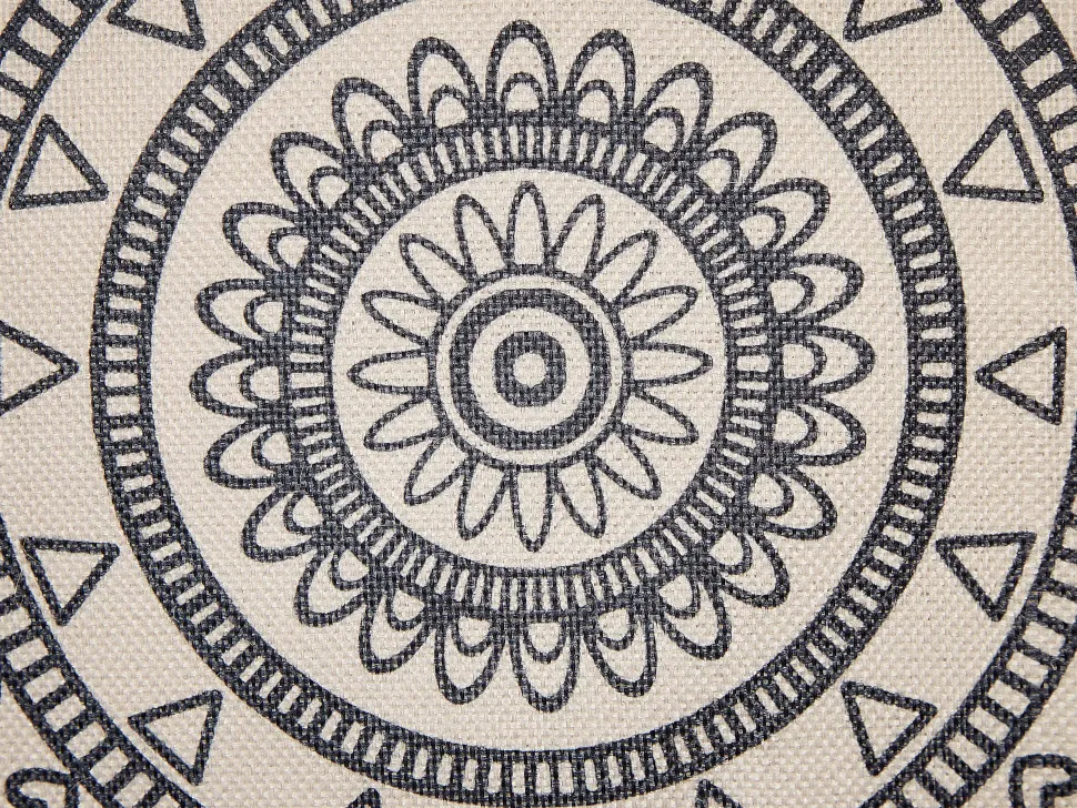 Dekokissen Mit Fransen Beige / Schwarz 45 X 45 Cm Geranium