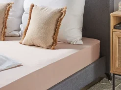 Dekokissen Mit Fransen Geometrisches Muster Sandbeige 45 X 45 Cm 2Er Set Lonar