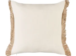 Dekokissen Mit Fransen Geometrisches Muster Sandbeige 45 X 45 Cm 2Er Set Lonar