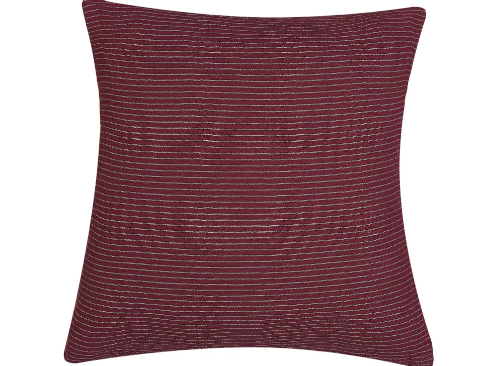 Dekokissen Mit Knopfen Streifenmuster Rot 45 X 45 Cm Campanula