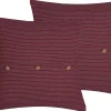 Dekokissen Mit Knopfen Streifenmuster Rot 43 X 43 Cm 2Er Set Campanula