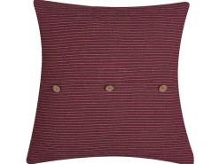 Dekokissen Mit Knopfen Streifenmuster Rot 43 X 43 Cm 2Er Set Campanula