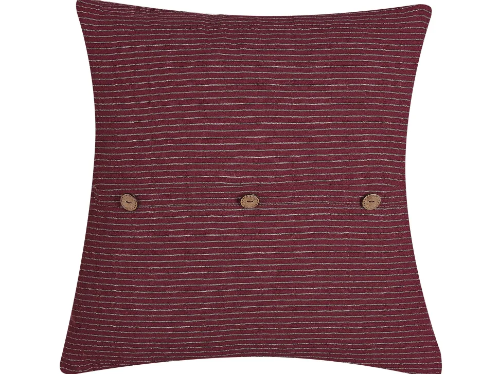Dekokissen Mit Knopfen Streifenmuster Rot 43 X 43 Cm 2Er Set Campanula