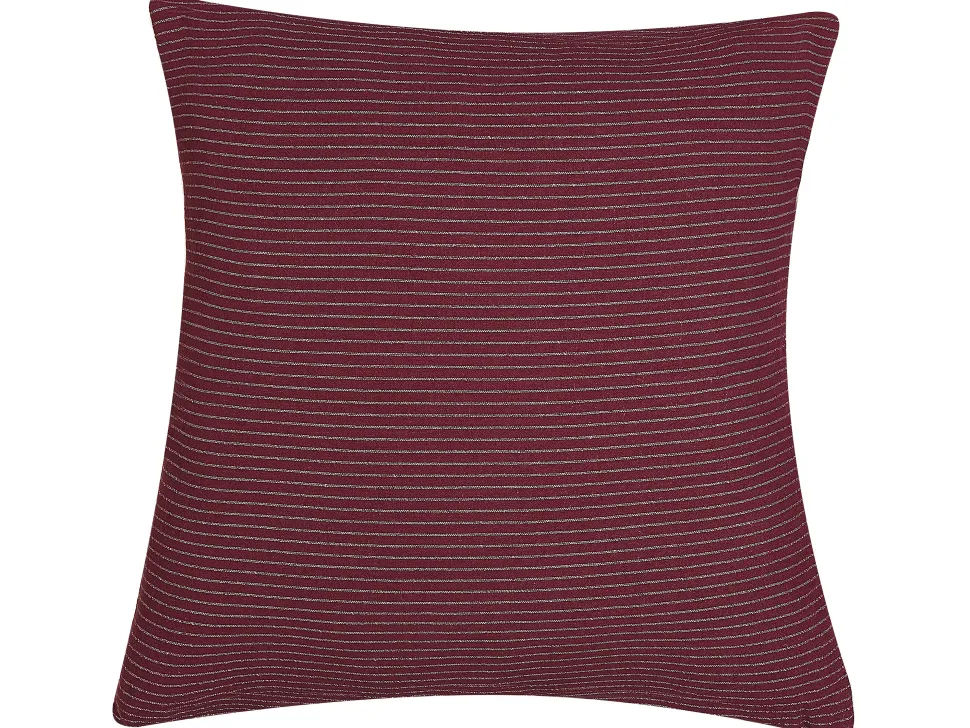 Dekokissen Mit Knopfen Streifenmuster Rot 43 X 43 Cm 2Er Set Campanula