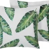 Dekokissen Mit Palmenblattern Dunkelgrun 45 X 45 Cm 2Er Set Dianella