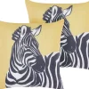 Dekokissen Mit Zebra Muster Gelb 45 X 45 Cm 2Er Set Manketti