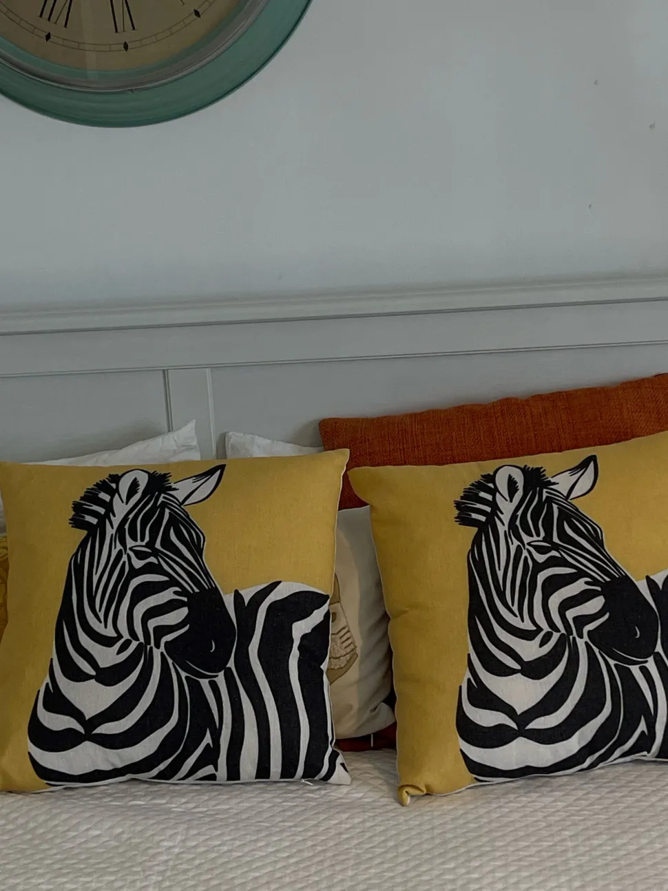 Dekokissen Mit Zebra Muster Gelb 45 X 45 Cm 2Er Set Manketti