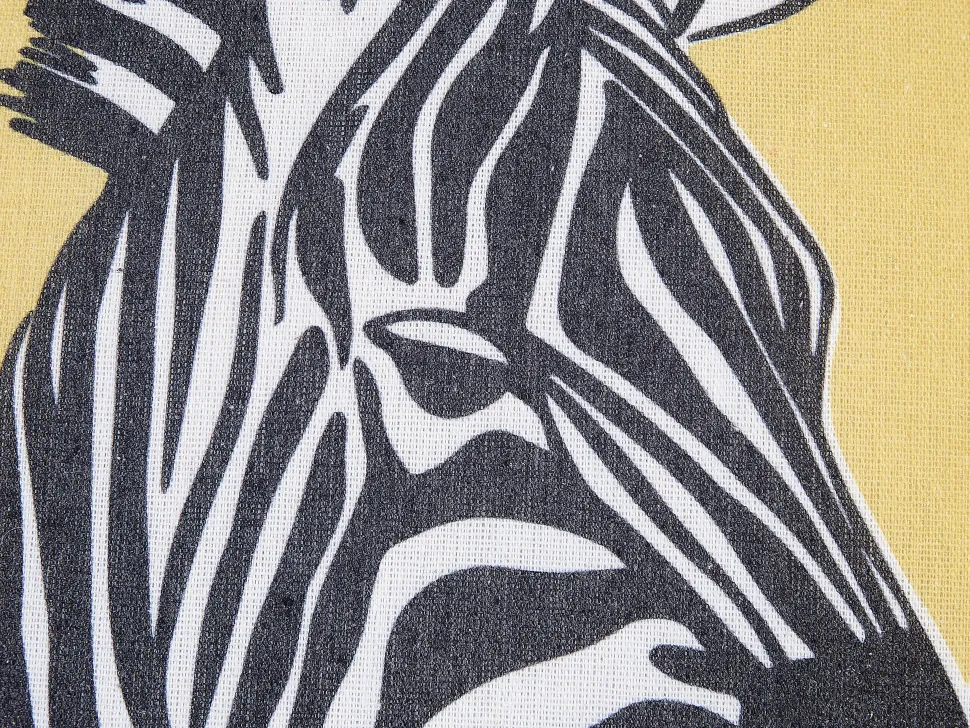 Dekokissen Mit Zebra Muster Gelb 45 X 45 Cm 2Er Set Manketti