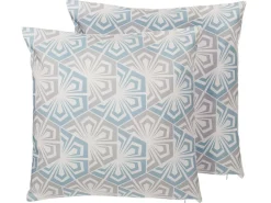 Dekokissen Muster Hellblau-Grau 45 X 45 Cm 2Er Set Primrose