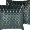 Dekokissen Netzmuster Samtstoff Dunkelblau 45 X 45 Cm 2Er Set Celosia