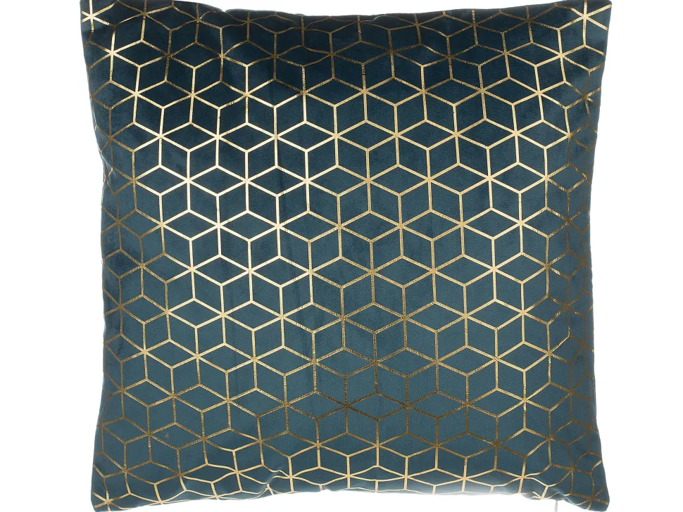 Dekokissen Netzmuster Samtstoff Dunkelblau 45 X 45 Cm 2Er Set Celosia