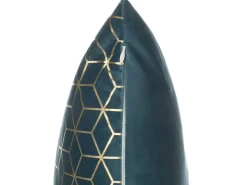Dekokissen Netzmuster Samtstoff Dunkelblau 45 X 45 Cm 2Er Set Celosia