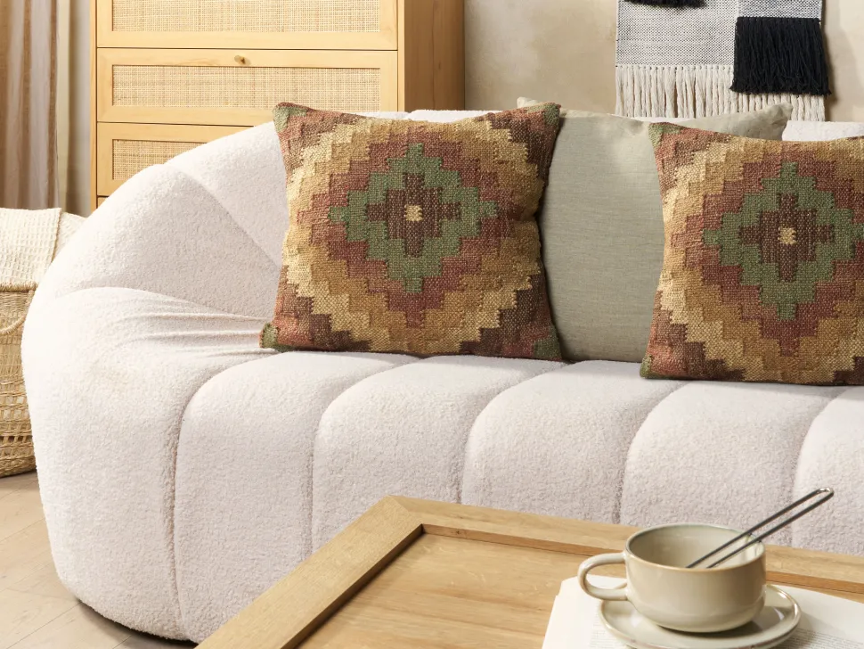 Dekokissen Orientalisches Muster Jute Mehrfarbig 45 X 45 Cm 2Er Set Maguri