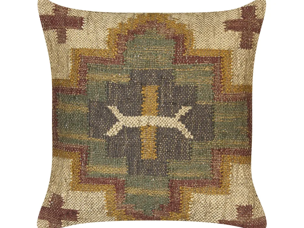 Dekokissen Orientalisches Muster Jute Mehrfarbig 45 X 45 Cm 2Er Set Pulicat