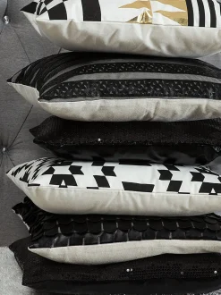 Dekokissen Pailletten Schwarz 45 X 45 Cm 2Er Set Aster
