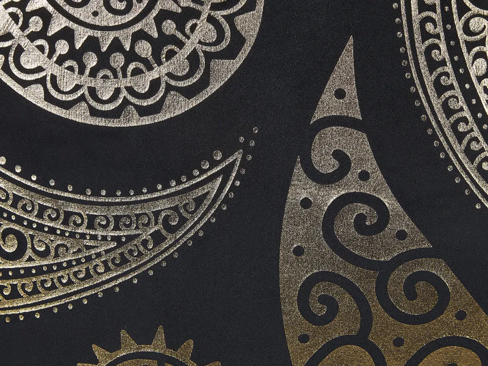 Dekokissen Paisleymotiv Samtstoff Gold / Schwarz 45 X 45 Cm 2Er Set Ursinia