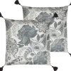 Dekokissen Paisleymuster Mit Fransen Beige / Grau 45 X 45 Cm 2Er Set Blechnum