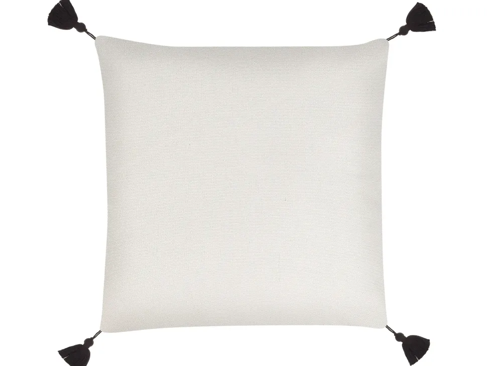 Dekokissen Paisleymuster Mit Fransen Beige / Grau 45 X 45 Cm 2Er Set Blechnum