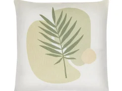 Dekokissen Palmenmotiv Grun / Beige 45 X 45 Cm 2Er Set Microsorum