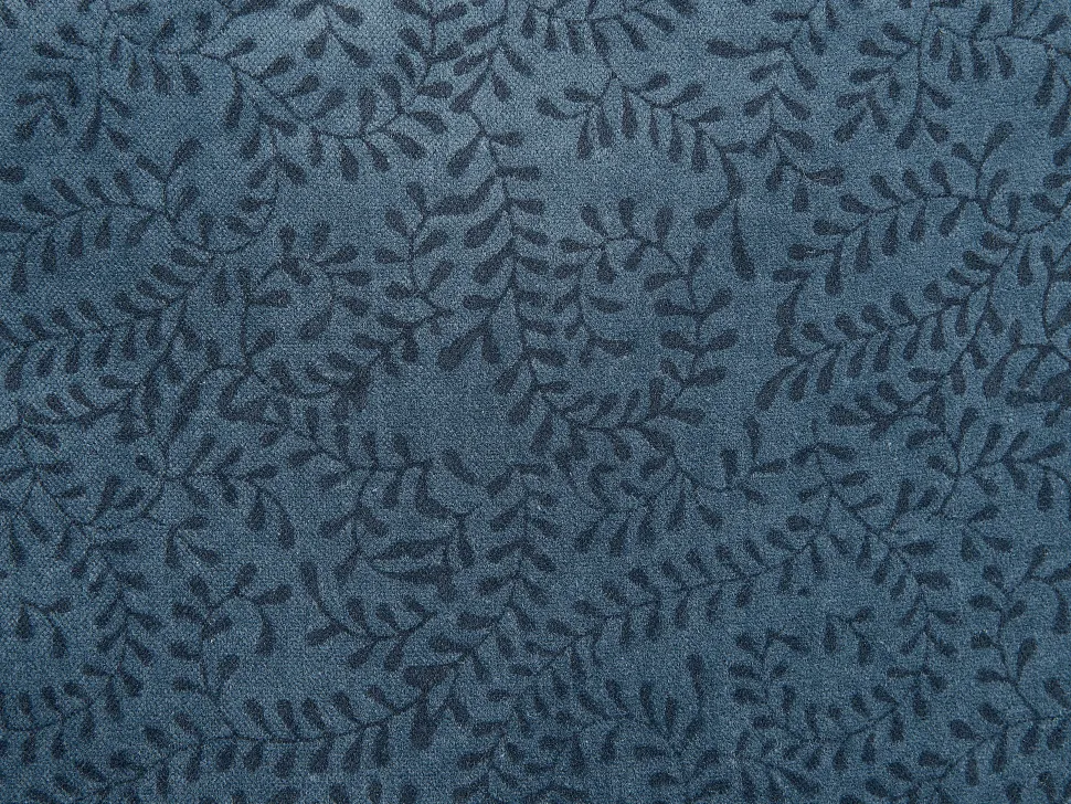 Dekokissen Pflanzenmuster Samtstoff Dunkelblau Mit Quasten 45 X 45 Cm Setaria
