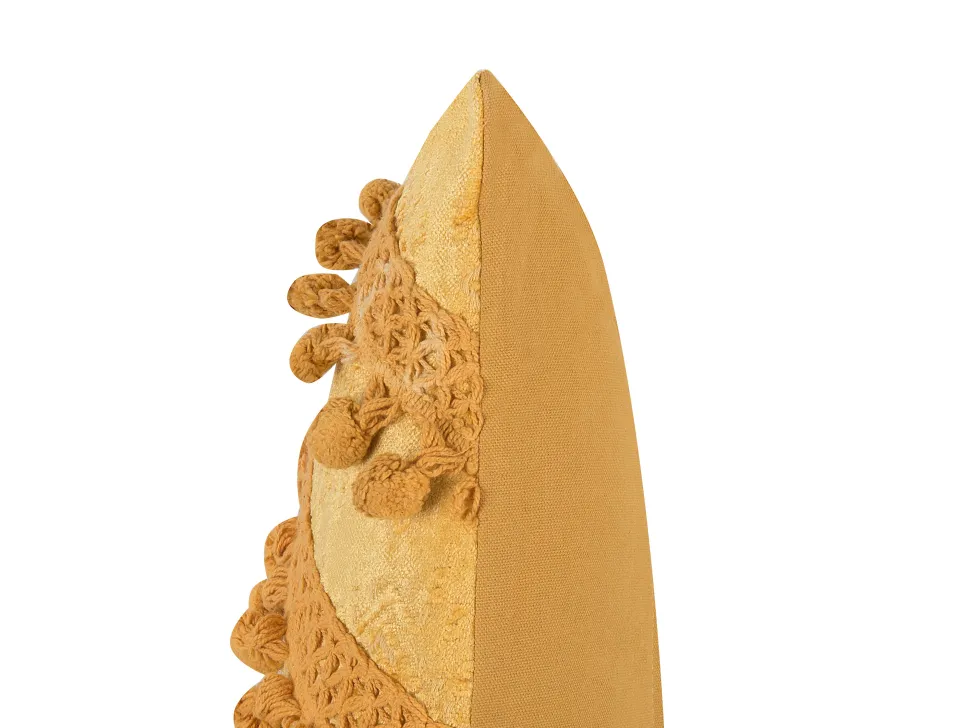 Dekokissen Pompons Gelb 30 X 50 Cm Ayroor