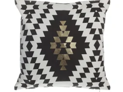 Dekokissen Rautenmuster Baumwolle Schwarz/Gold 45 X 45 Cm 2Er Set Coleus