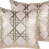 Dekokissen Rosa / Gold 45 X 45 Cm 2Er Set Cassia