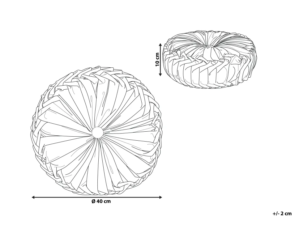 Dekokissen Rosa Mit Plissee 40 Cm Udala