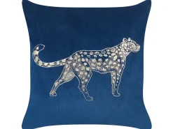 Dekokissen Samt Marineblau Tiermotiv 45 X 45 Cm 2Er Set Marula