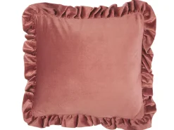 Dekokissen Samtstoff Rosa Mit Ruschen 42 X 42 Cm 2Er Set Kalanchoe