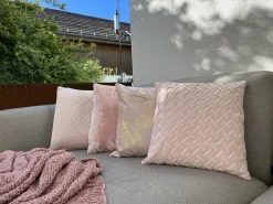 Dekokissen Samtstoff Rosa 45 X 45 Cm 2Er Set Hosta