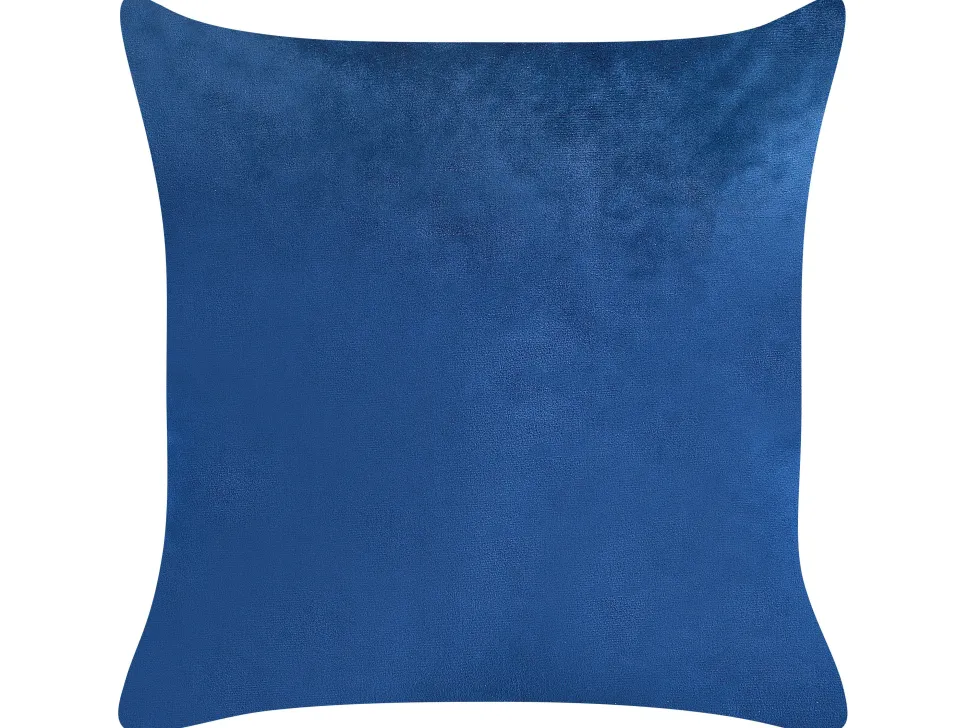Dekokissen Schmetterlingsmuster Samtstoff Marineblau 45 X 45 Cm 2Er Set Yuzuri