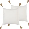 Dekokissen Spitze Beige Strukturiert 45 X 45 Cm 2Er Set Azalea