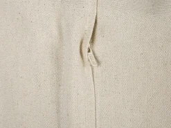 Dekokissen Streifenmuster Baumwolle Beige / Grau Getuftet 45 X 45 Cm 2Er Set Heliconia