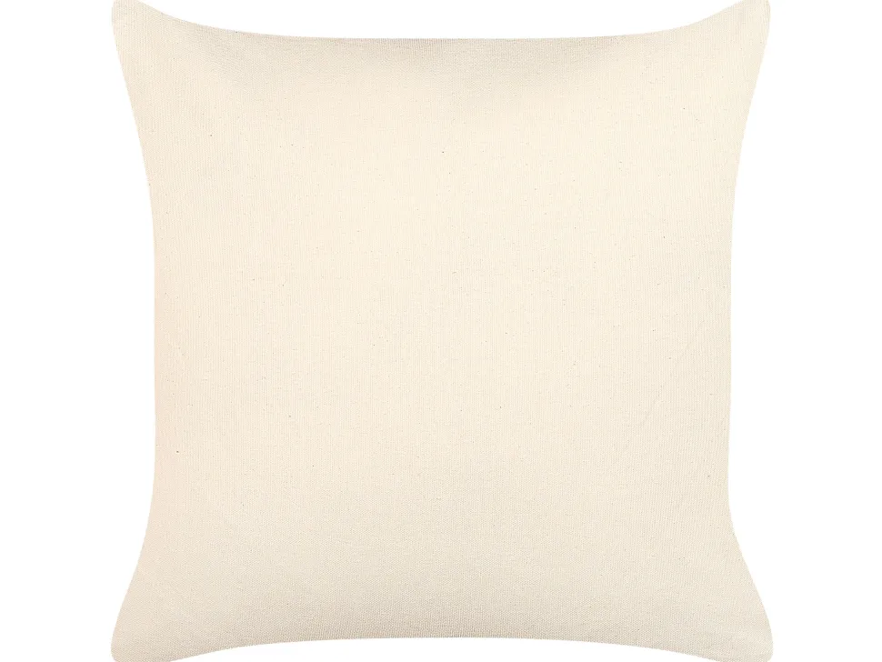 Dekokissen Streifenmuster Baumwolle Beige/Blau 45 X 45 Cm Rivina