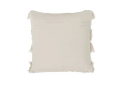 Dekokissen Streifenmuster Beige Bestickt 45 X 45 Cm Villur