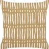 Dekokissen Streifenmuster Baumwolle Sandbeige / Weis 45 X 45 Cm Salix
