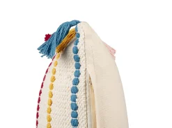 Dekokissen Streifenmuster Baumwolle Mehrfarbig Mit Quasten 40 X 60 Cm 2Er Set Agave