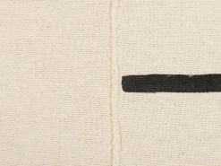Dekokissen Streifenmuster Baumwolle Hellbeige / Schwarz 45 X 45 Cm Abies