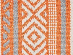Dekokissen Streifenmuster Baumwolle Orange / Weis 30 X 50 Cm Inula