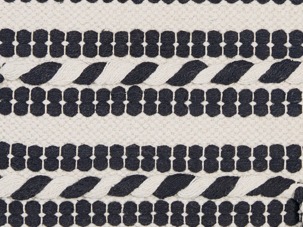 Dekokissen Streifenmuster Baumwolle Weis/Schwarz 45 X 45 Cm Endive