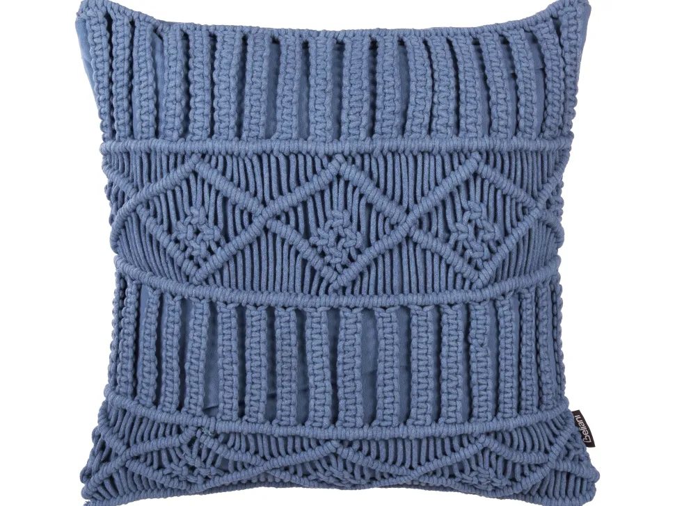 Dekokissen Strickmuster Blau 45 X 45 Cm 2Er Set Karatas