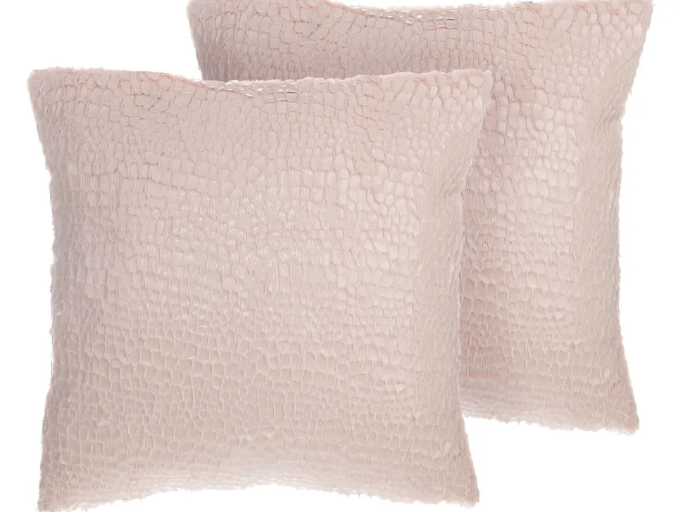 Dekokissen Strukturiert Rosa 45 X 45 Cm 2Er Set Peony