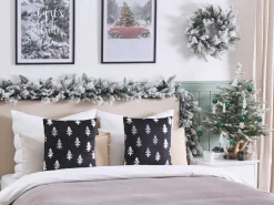 Dekokissen Tannenbaum-Motiv Samtstoff Schwarz 45 X 45 Cm 2Er Set Cupid