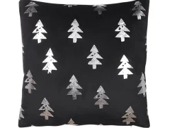 Dekokissen Tannenbaum-Motiv Samtstoff Schwarz 45 X 45 Cm 2Er Set Cupid