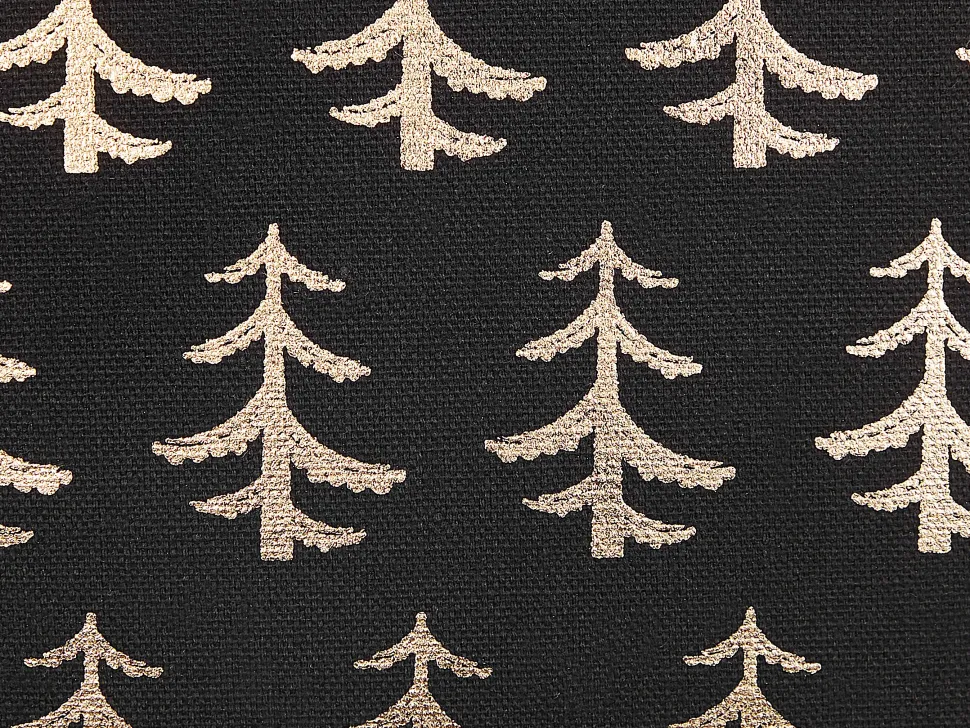 Dekokissen Tannenbaum-Motiv Baumwolle Schwarz 45 X 45 Cm 2Er Set Leroy