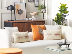 Dekokissen Tiermotiv Beige 30 X 50 Cm 2Er Set Nierembergia